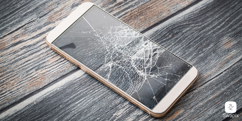 cracked Android smartphone