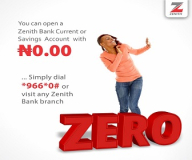 Zenith Bank *966# Banking - Account Opening