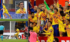 Barcelona Players Celebrate 2021 Copa Del Rey Trophy Win (Photos, Video)